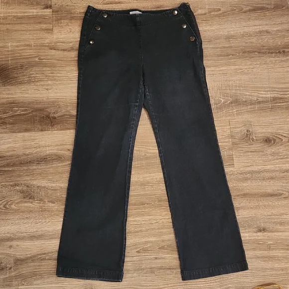 Calvin Klein Dark Denim Straight Leg Jeans - Picture 2 of 10